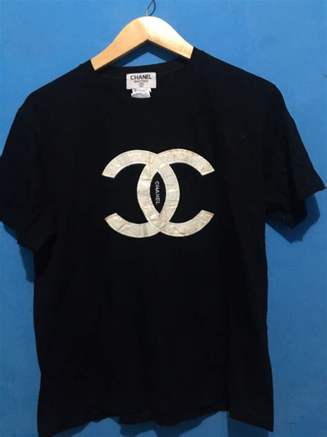 chanel logo t shirt dress|chanel t shirt etsy.